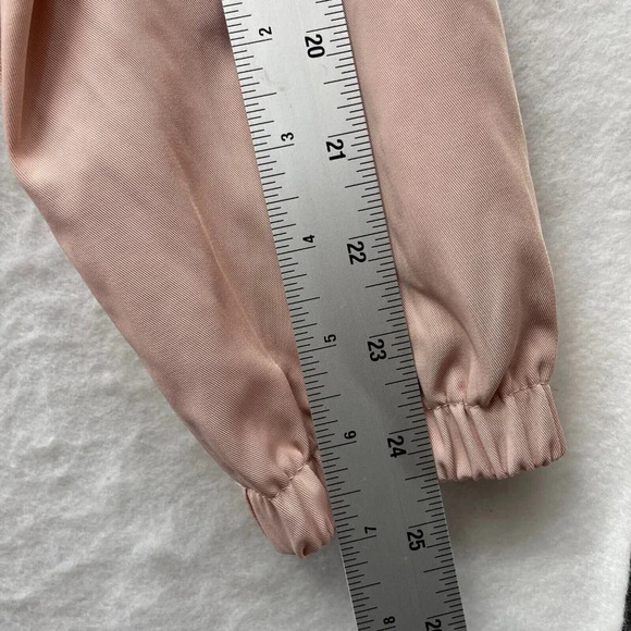 Forever 21 Jacket Women's Sz S Light Pink Full Zip Hooded Drawstring Long Sleeve - Picture 5 of 12